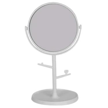Imagem de Espelho De Mesa Redondo Maquiagem Dupla Face Acrílico - Branco