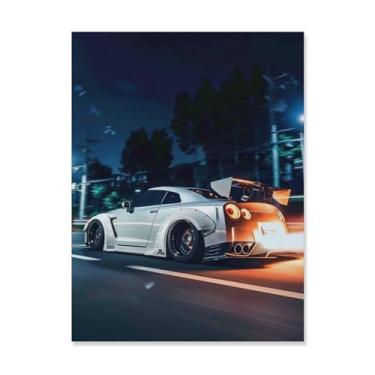 Imagem de HouLaiZhe Pôster de carro Spitfire R35 Jdm japonês tela estética decoração de quarto pintura de parede impressão de sala de galeria decoração de parede para quarto sala de estar escritório 18 x 24