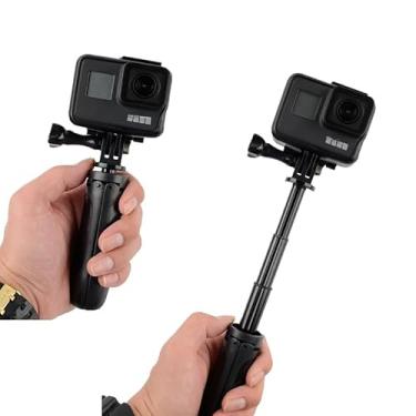 Imagem de Tripé invisível de bastão de selfie para Insta360 X5/X4/X3/ONE X2/GO 3s/DJI Osmo 360, tripé com alça antiderrapante ajustável, suporte universal, bastão de selfie para câmeras de ação, tiro ao ar