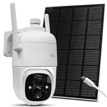 Imagem de Câmera De Segurança Solar Externa Ip Hd Externa Wi-Fi de 4GHz A Prova D'água Full HD Detecção avançada de movimento Ângulo de rotação panorâmica 355°
