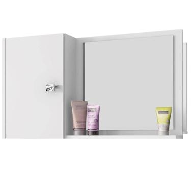 Imagem de Armario Espelheira 1 Porta 57 Cm Genova Bechara Branco