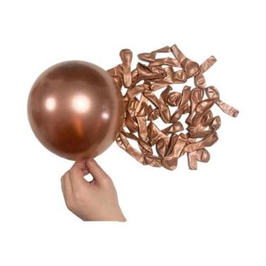 Imagem de Balões Metálicos Roxo Azul Rosa Dourado Vermelho Prata 10 20 30pcs Par