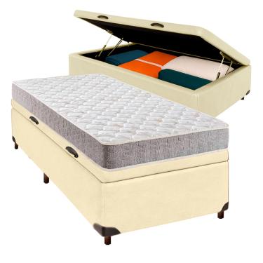 Imagem de Conjunto Cama Box Bau Blindado Solteiro + Colchão D23 Inducol