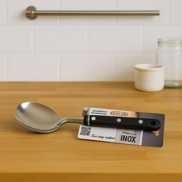 Imagem de Colher de Arroz em Aço Inox com Cabo Plástico  26,5 cm - Thika