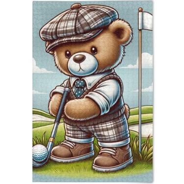 Imagem de Quebra-cabeças engraçados de ursinho de pelúcia, 1000 peças, adultos, amigos, família, jogos, presentes, quebra-cabeça, cenário, cenário, arte, animal, 75 x 50 cm