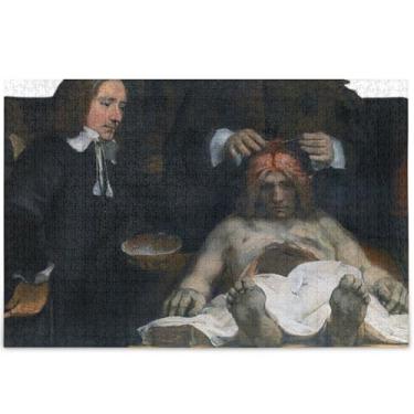 Imagem de Aula de anatomia Rembrandt personalizada Dr. Deijman quebra-cabeças adultos 500 peças arte animal desenhos animados quebra-cabeças exclusivos para adultos presentes engraçados de jogo de quebra-cabeça