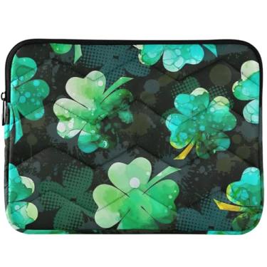 Imagem de Capa protetora para laptop em aquarela St Patricks Shamrock para MacBook 13 polegadas capa protetora para notebook universal 13-14 polegadas