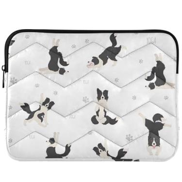 Imagem de Capa para notebook Cute Dog Border Collie, capa universal acolchoada de 33 a 14 polegadas para MacBook de 13 polegadas
