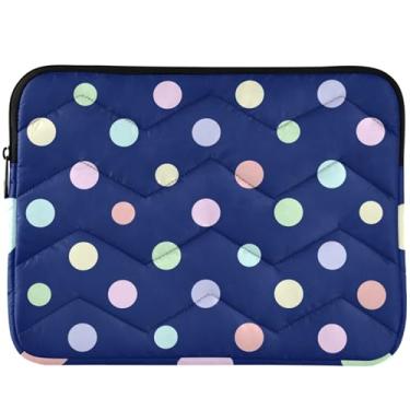 Imagem de Capa para notebook colorida colorida de bolinhas azul multicolorido capa para laptop fofa capa universal 13 para laptop 14 polegadas