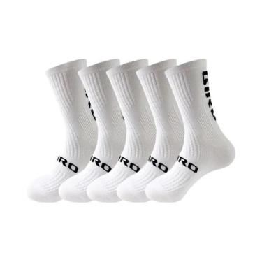 Imagem de Meias De Ciclismo Masculinas Até O Joelho, 5 Pares, Compressão Para Bi
