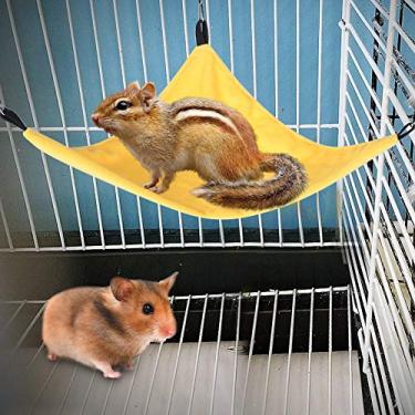 Imagem de Generic Rede Triangular Pequena para Animais de Estimação, Cama Suspensa para Hamster, Esquilo, Planador de Açúcar, Cobaia, Cinza, Seguro, Durável, Ambiente Aconchegante para Todas As Estações