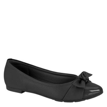 Imagem de Sapatilha Feminina Modare Laço Bico Fino Promoção 7334.233, Preto leza