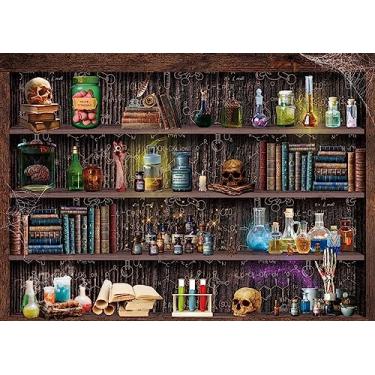 Imagem de Pano de fundo de laboratório de cientista louco para crianças, fundo de escola de Halloween Magia Spooktakular, crânio assustador, veneno, boticário, bruxa, cozinha, Hallowmas, chá de bebê, faixa (304 x 243 cm)