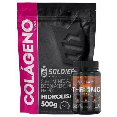 Imagem de Kit: Termogênico Dark Soldier - 100% Importado - Soldiers Nutrition + Colágeno 500g-Unissex