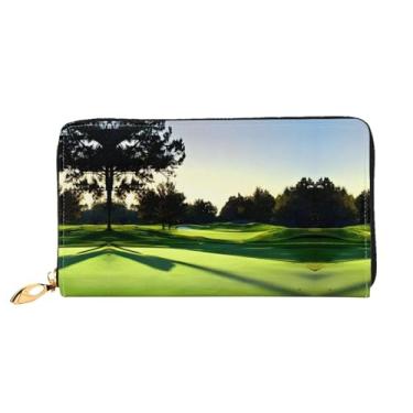 Imagem de XLLingL Carteiras de cartão de crédito impressas, bolsas longas de couro femininas, carteiras com zíper, carteira de viagem simples