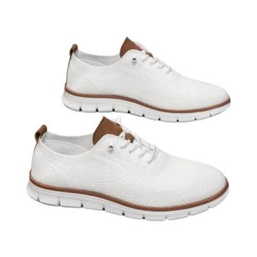 Imagem de Tênis Casuais Leves Para Homens, Respirável, Estilo Brogue, Com Cores 