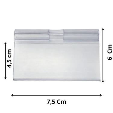Imagem de Porta Etiqueta Acrilico 7,0 x 4,5 cm Kit 30 Pçs - MMF