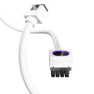 Imagem de AsiaHorse Hydrus-8PIN GPU PSU Cabo de extensão ARGB Light, cabo de extensão de energia de fio de cobre design minimalista integrado, potência de 2000 W (conjunto inteiro), cabo de alimentação de PC