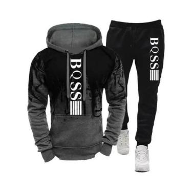 Imagem de Conjunto De Moletom Masculino Com Capuz E Calças, Roupa Esportiva Com 