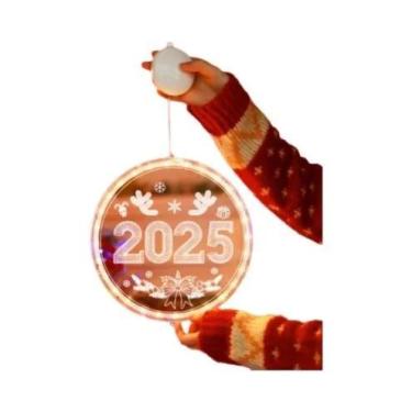 Imagem de Luzes De Natal LED Com Decoração De Papai Noel E Rena Para Portas, Jan