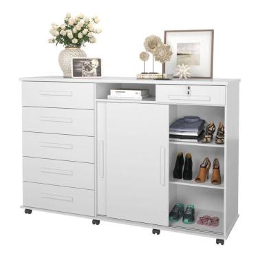 Imagem de Cômoda Max 2020 Branco - Lukaliam Móveis