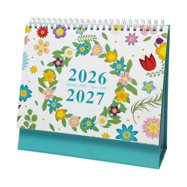 Imagem de Calendário de mesa 2026 - agenda de 18 meses de grosso - calendário de janeiro de 2026 a junho de 2027, decoração de mesa - para escritório em casa, agenda escolar, planejamento acadêmico