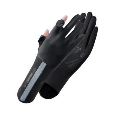 Imagem de Luvas Longas Femininas De Verão Em Seda Gelada Com Proteção Solar Anti