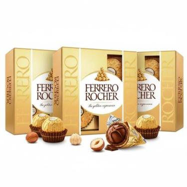Imagem de Kit 3 Bombom FERRERO ROCHER 50g (4 bombons)