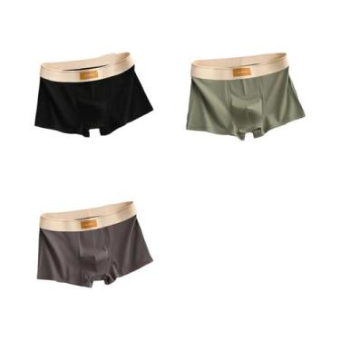 Imagem de Cuecas Boxer Masculinas De Algodão De Alta Qualidade 3 Peças Macias Sa