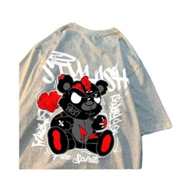 Imagem de Camisetas Com Estampa De Urso Preto Para Homens E Mulheres, Algodão De