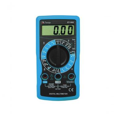 Imagem de Multímetro Digital ET-1002 com Medições de Tensão DC-AC e Corrente DC e Indicador de Ba...
