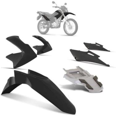 Imagem de Kit Carenagem Moto Honda Bros 150 2009 2010 2011 4 Peças Cromo Forte S