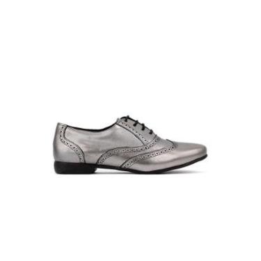 Imagem de Sapato Oxford Feminino Pixolé Couro Onix-Feminino