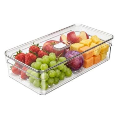Imagem de Organizador Geladeira Empilhável 2,8l Transparente Clear Fresh Ou