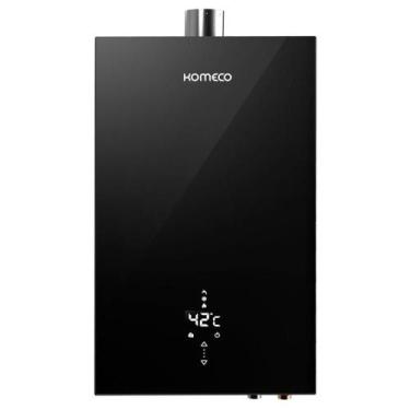 Imagem de Aquecedor de Água a Gás Komeco 16 Bk Preto Decor Edition com Wi-Fi 16 