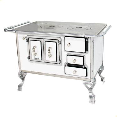 Imagem de Fogão A Lenha Tradicional Venâncio N graus 2 Branco Porta Dupla Sem Tampa Esquerdo 21781