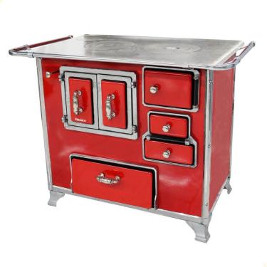 Imagem de Fogão A Lenha Tradicional Venâncio N graus 2 Vermelho Porta Dupla Sem Tampa Gabinete Es...