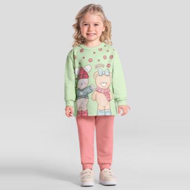 Imagem de Conjunto infantil menina de ursinhos com glitter Brandili-Feminino