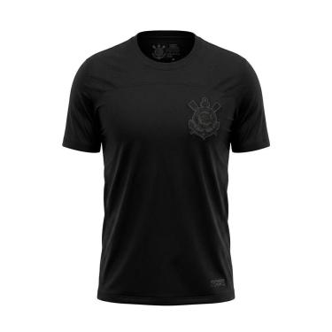 Imagem de Camisa Corinthians Preto Oficial Licenciado Logo Bordado-Unissex