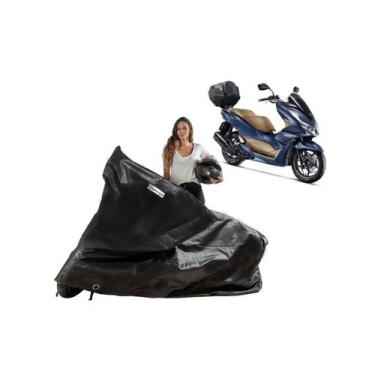 Imagem de Capa Impermeável PCX 150 Com Baú Térmica Forrada Proteção UV - kahawai