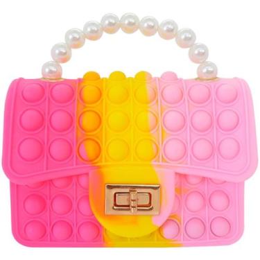 Imagem de Popit Fidget Bolsa Infantil De Silicone Porta Moeda obejtos, Pink, Mos