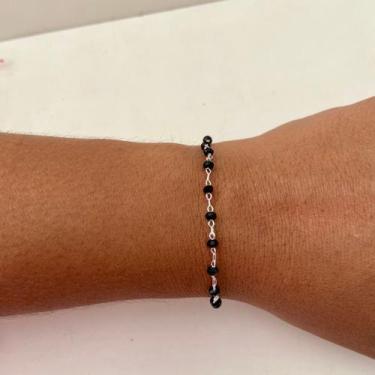 Imagem de Pulseira Pedra Preta  Semijoia Feminina Elegante e Refinada  Simonatto