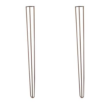 Imagem de Kit 2 Pés para Móvel Hairpin Legs G41 Palito Aço 90cm Bronze Gran Belo