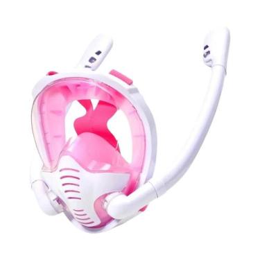 Imagem de Máscara de Snorkel Facial com Visão Panorâmica 180° - Silicone Seco, A