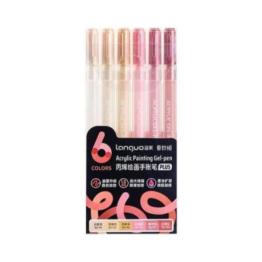 Imagem de Caneta Gel Acrílica De 6 Cores 1.0mm LANGUO Marcadores Artísticos Para