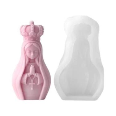 Imagem de Conjunto De 3 Moldes De Silicone 3D Da Virgem Maria E Menina Rezando, 