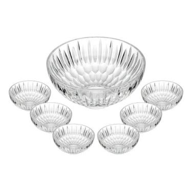 Imagem de Conjunto 7 Peças para Sobremesa de Vidro Raios - Wolff Transparente 10