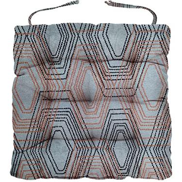 Imagem de Almofada Para Cadeira Futton Wendy 40x40cm Geométrico Laranja