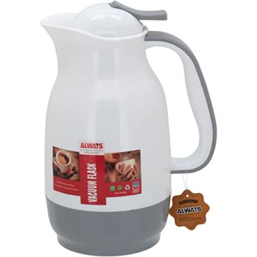 Imagem de Garrafa Térmica Design Chique Alwa Plástico Cinza Vidro 1L