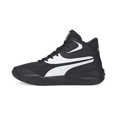 Imagem de PUMA Tênis masculino de basquete triplo médio, Preto/branco, 42